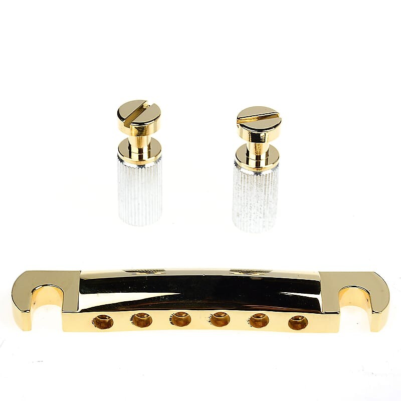 

Gibson Gear Stop Bar Tailpiece Gold со шпильками и вставками