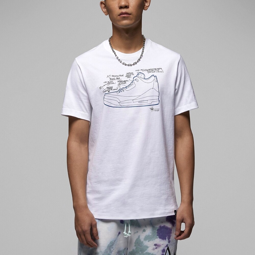 

Футболка Nike AS M J GFX Tee, белый/синий