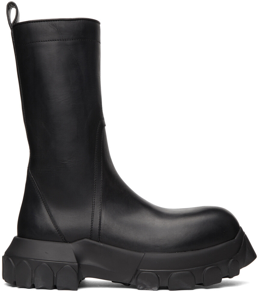 

Черные тракторные ботинки Creeper Bozo Rick Owens
