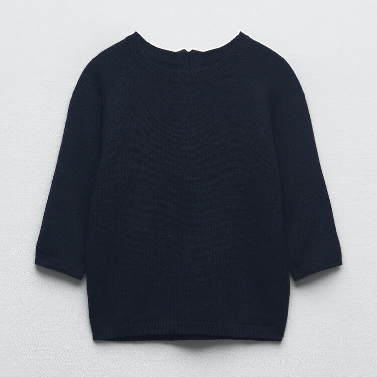 

Cвитер Zara Wool Blend Knit, синий