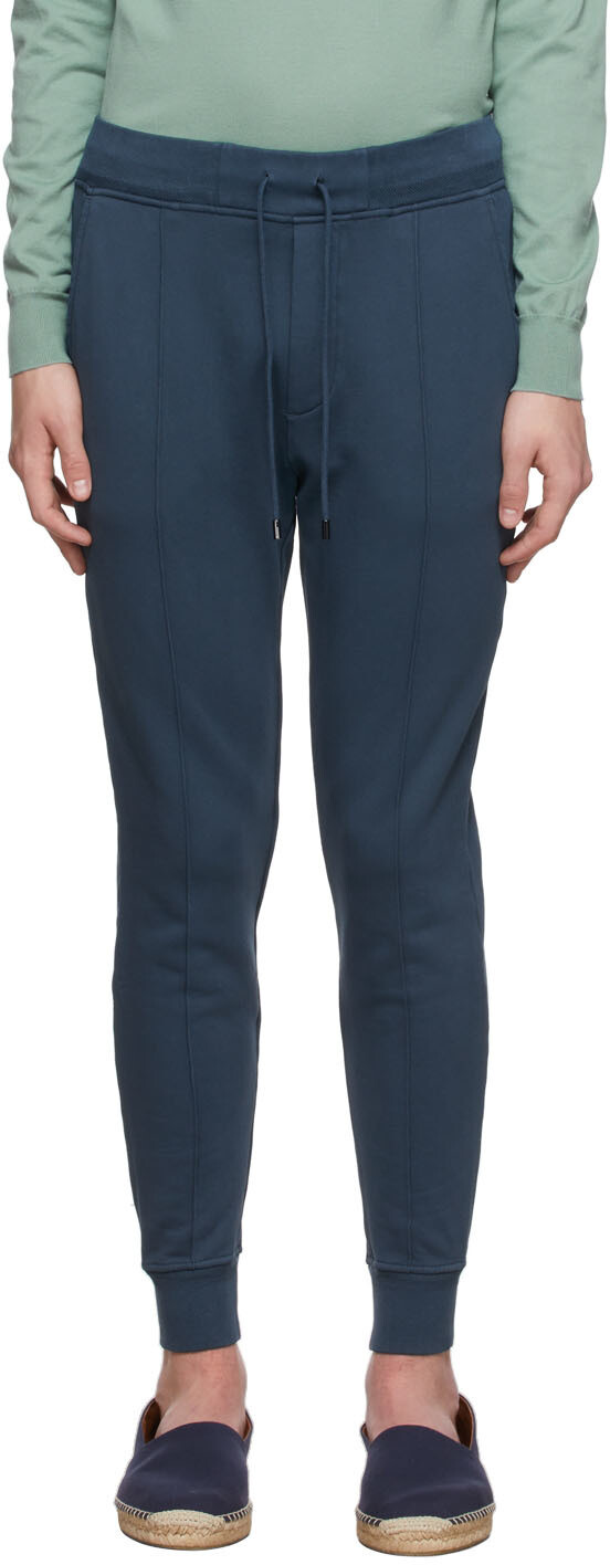 

Темно-синие хлопковые брюки для отдыха Ralph Lauren Purple Label, Синий