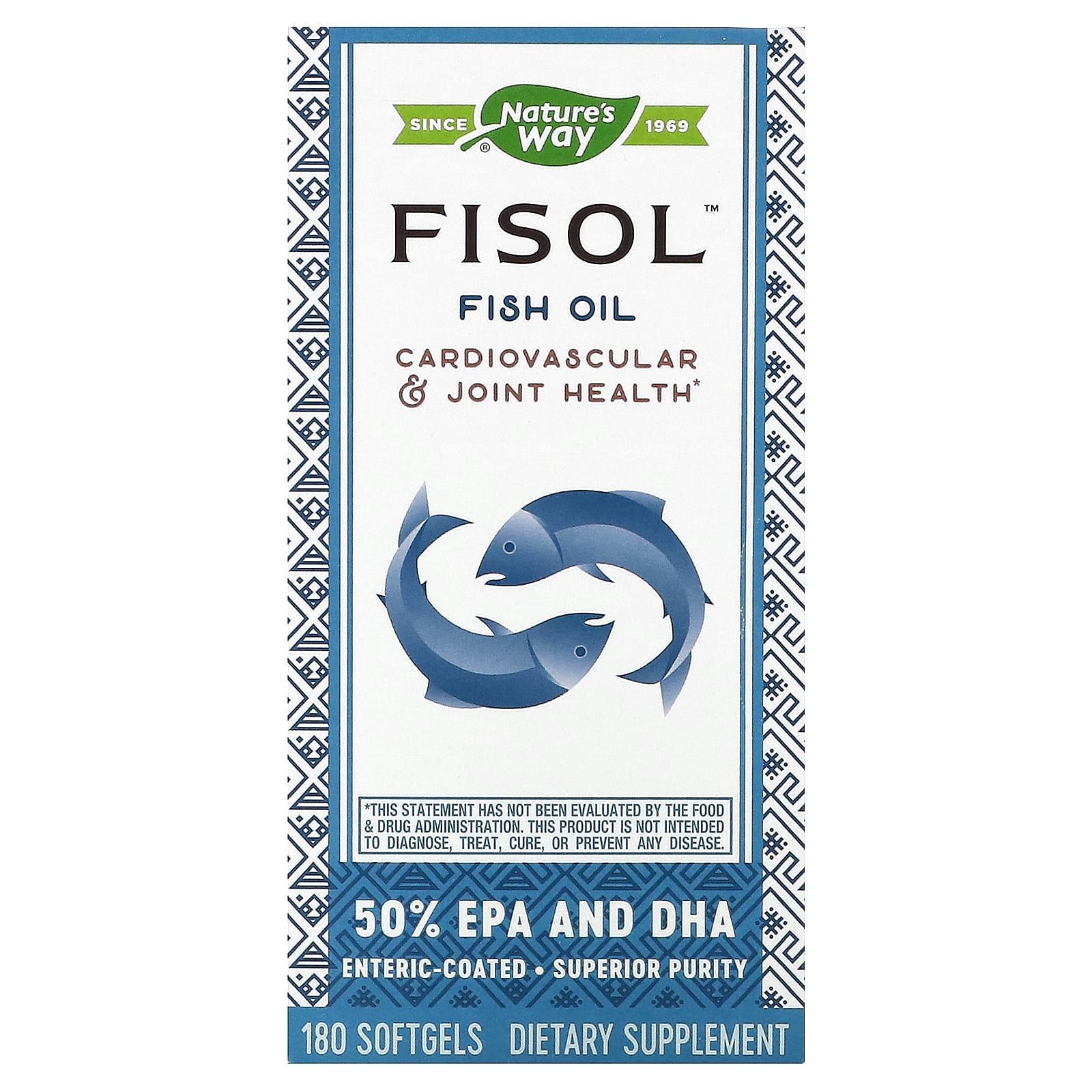 Nature's Way Fisol рыбий жир 180 мягких желатиновых капсул doctor s best чистый рыбий жир из дикой аляски с alaskomega 180 морских мягких капсул