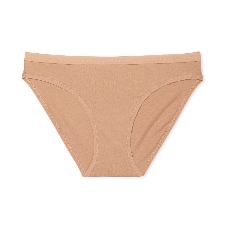 

Трусы Victoria's Secret Stretch Cotton Bikini, бежевый