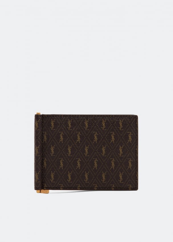 

Кошелек SAINT LAURENT Le Monogram bill clip wallet, коричневый