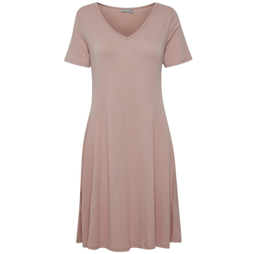 Платье Fransa Frfemelva, розовый летнее платье в радужную полоску с коротким рукавом и v образным вырезом