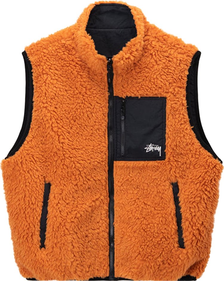 Жилет Stussy Sherpa Vest 'Orange', оранжевый