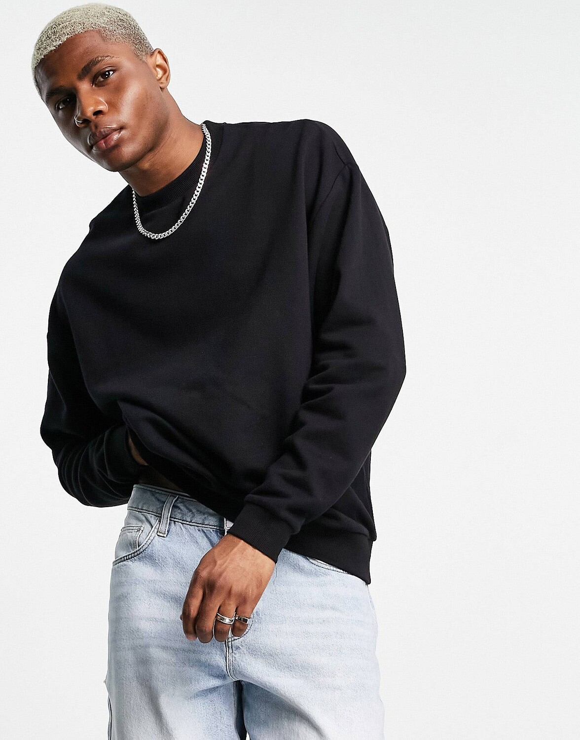

Черная толстовка оверсайз ASOS DESIGN