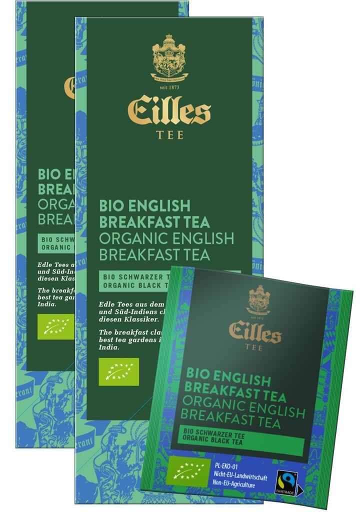 

Чайные пакетики EILLES TEE и FAIRTRADE ENGLISH BREAKFAST, экономичная упаковка в коробке 2x25