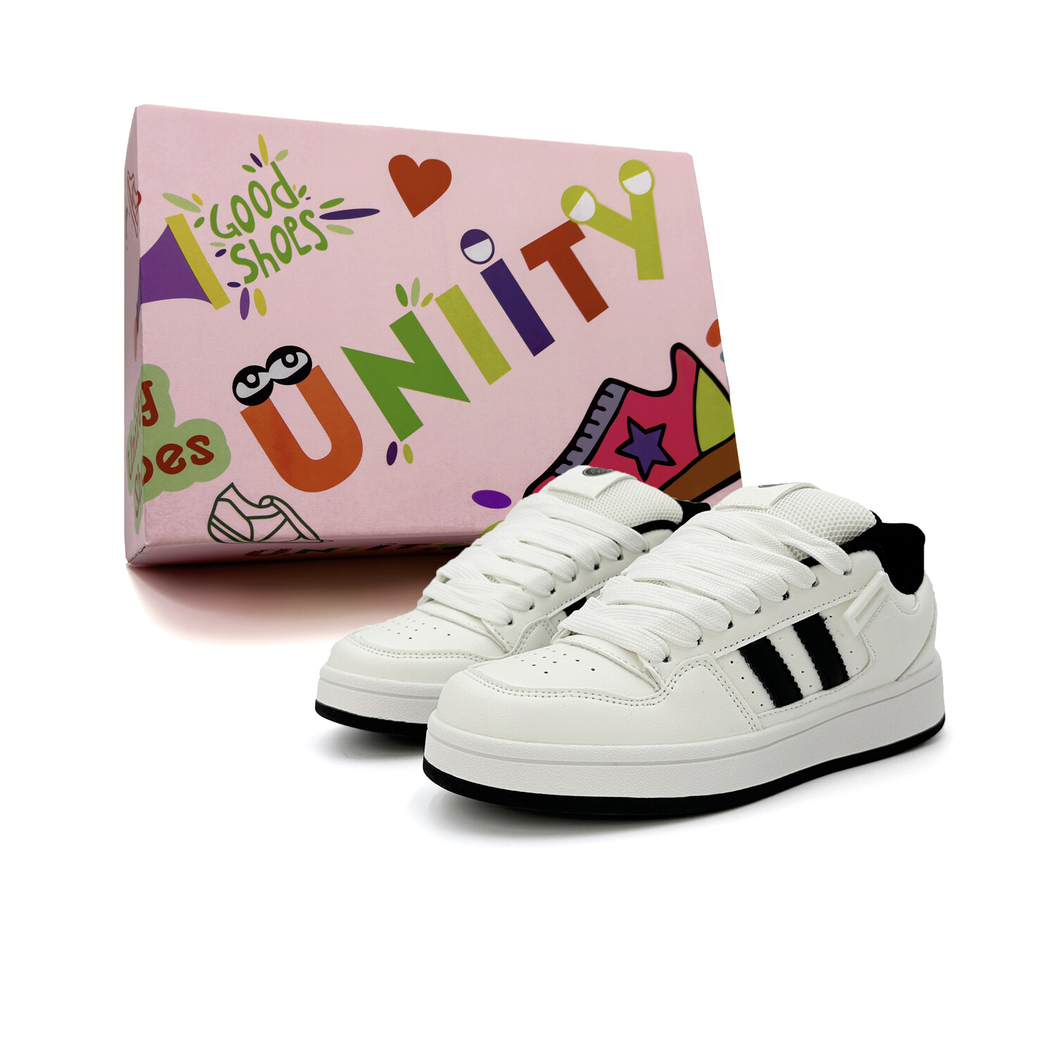 

Кроссовки UNIITY Skateboarding Shoes Women's Low-top, белый