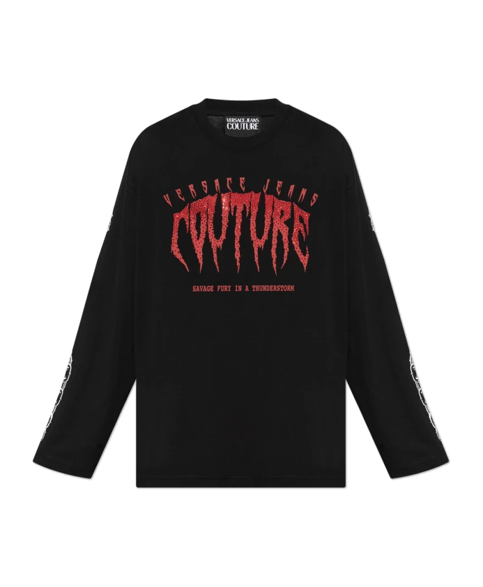 

Футболка с рисунком Versace Jeans Couture, черный