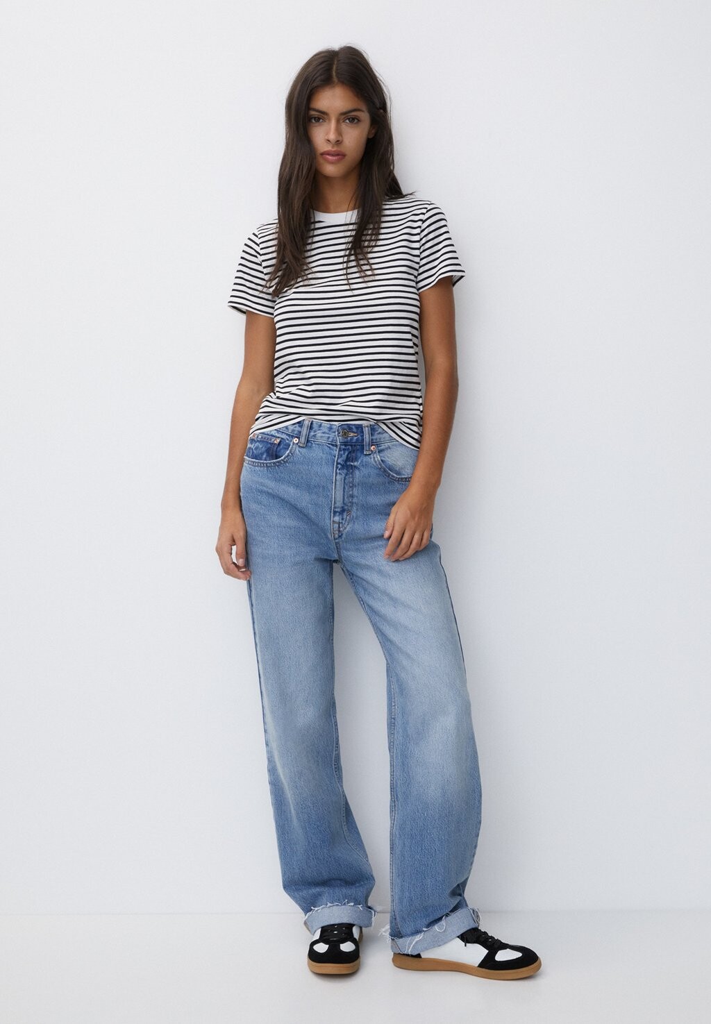 

Базовая футболка Pack Of 3 Round Neck PULL&BEAR, белый