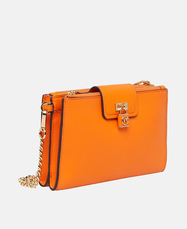 

Кожаная сумка-мессенджер Michael Michael Kors, оранжевый