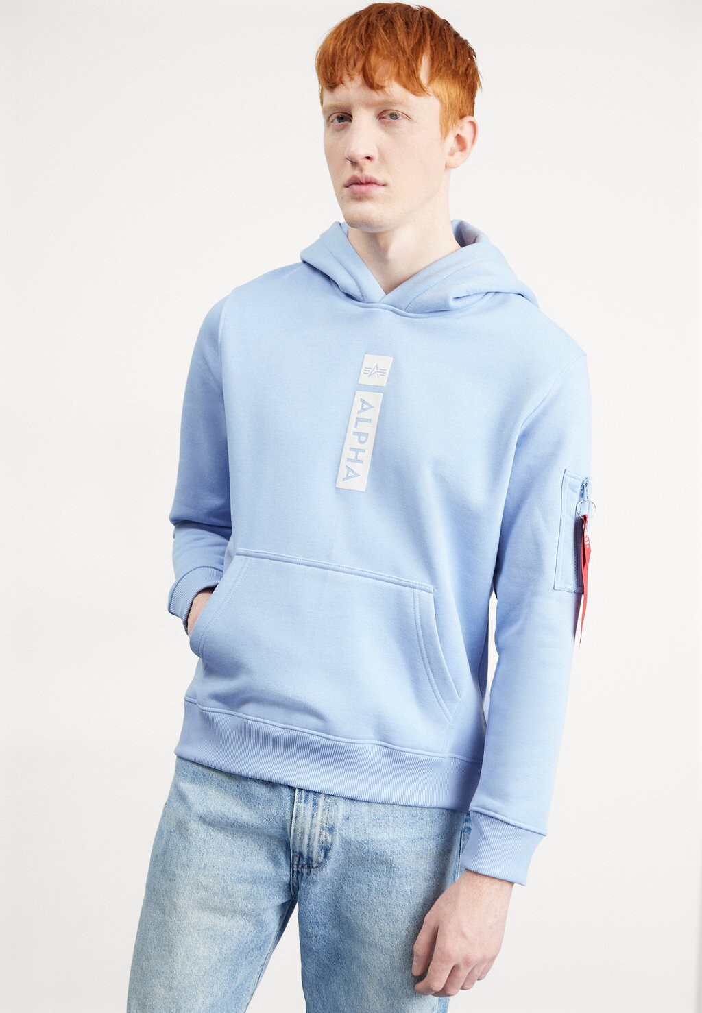 

Толстовка Alpha Industries ХУДИ, голубой, Синий