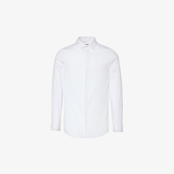

Рубашка monday с закругленным краем из хлопка Jil Sander, белый