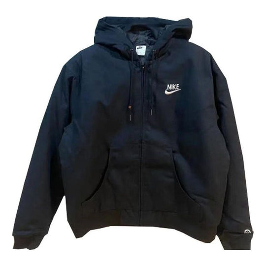 цена Куртка Nike Sportswear back graphic hooded zipped jacket 'Black' DQ4184-010, черный