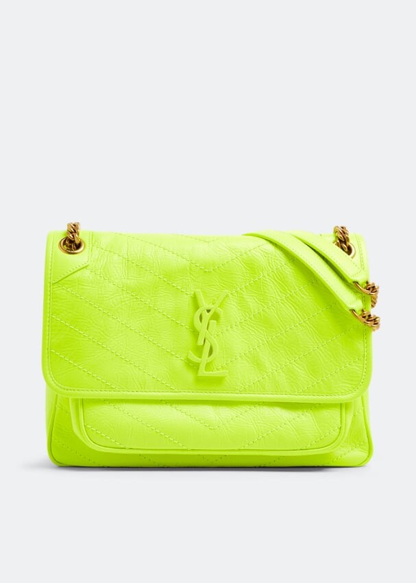 

Сумка SAINT LAURENT Niki medium chain bag, желтый
