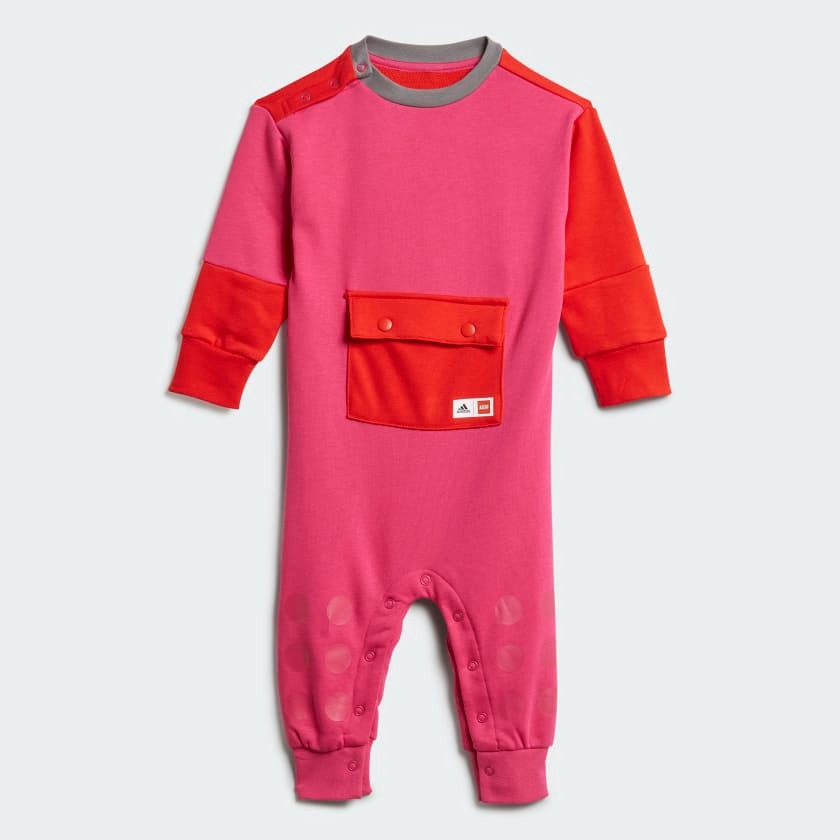 Боди-комбинезон Adidas Kids Unisex Sportswear х Lego Duplo, розовый/мультиколор