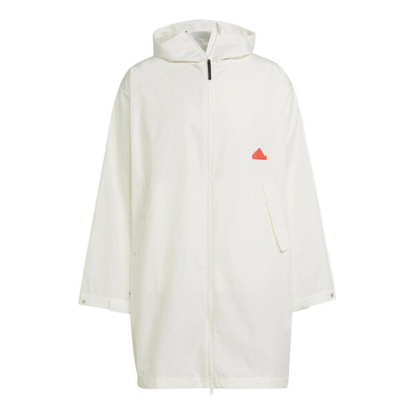 Ветровка Adidas Logo Solid Color Hooded Windbreaker White, Белый