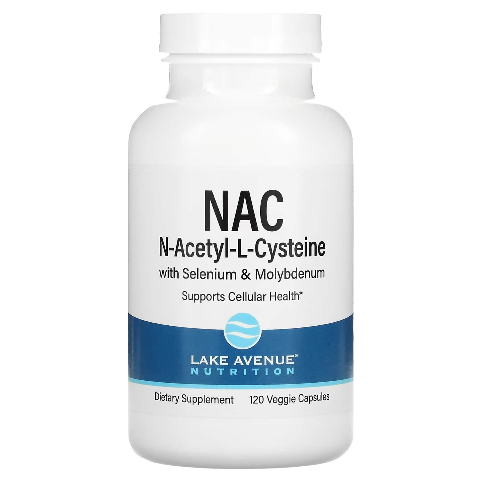 N-ацетилцистеин с селеном и молибденом 600 мг Lake Avenue Nutrition, 120 капсул n ацетилцистеин nac 150 мг sfd 90 таблеток аминокислота для выносливости сердца сосудов детоксикации для взрослых мужчин и женщин
