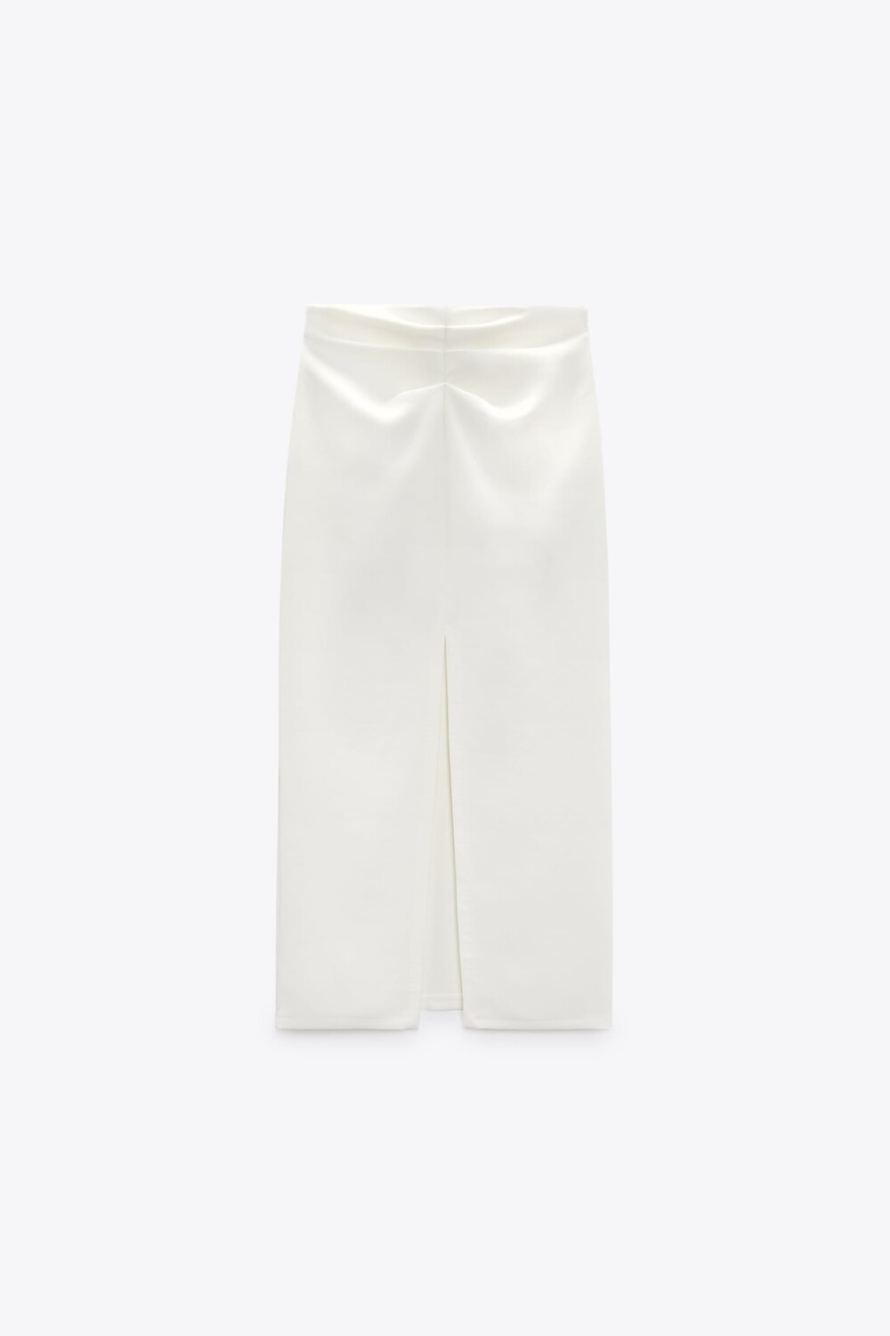 

Юбка миди с разрезом по боку ZARA, экру