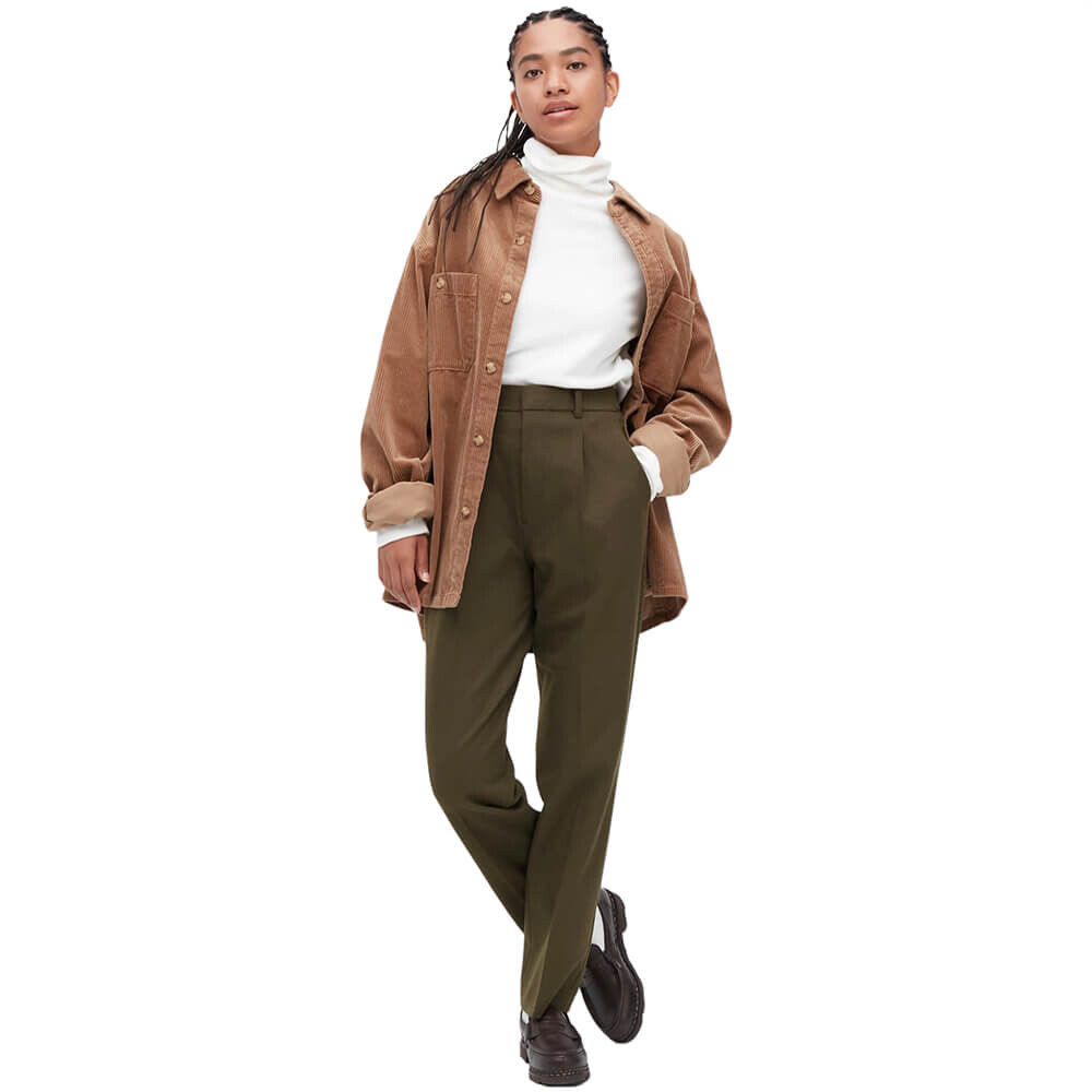 

Брюки Uniqlo Heattech Pleated, оливковый