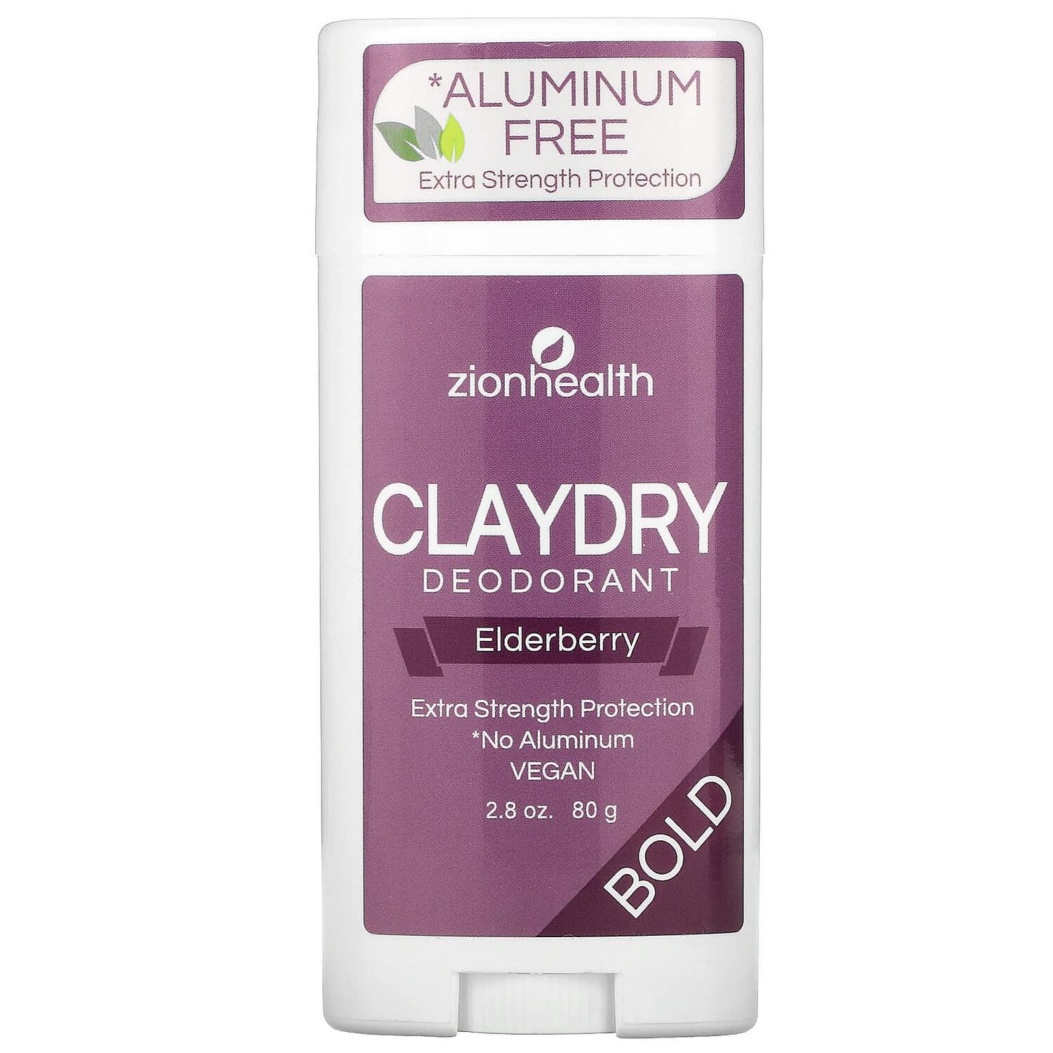 

Bold, ClayDry, дезодорант, бузина, 80 г (2,8 унции), Zion Health