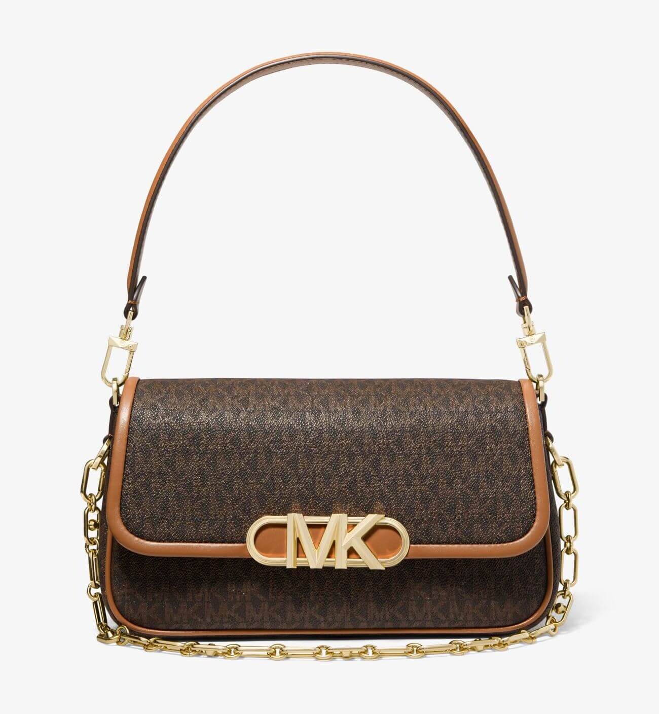 

Сумка Michael Michael Kors Parker Medium Logo Shoulder, коричневый/рыжий