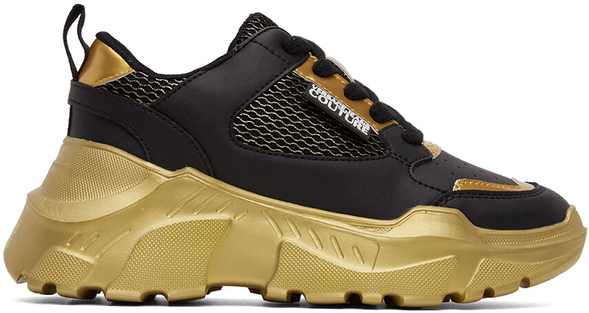 

Черно-золотые кроссовки Speedtrack Versace Jeans Couture