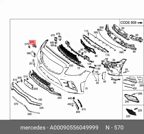 

Парктроник / abstandssensor A00090556049999 MERCEDES-BENZ