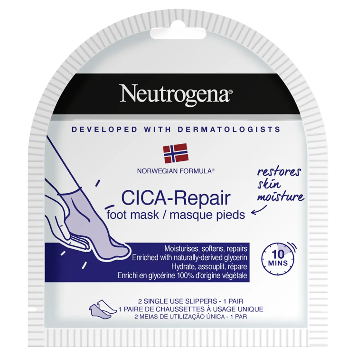 

Neutrogena Cica-Repair регенерирующая маска для ног в виде носков, 1 пара