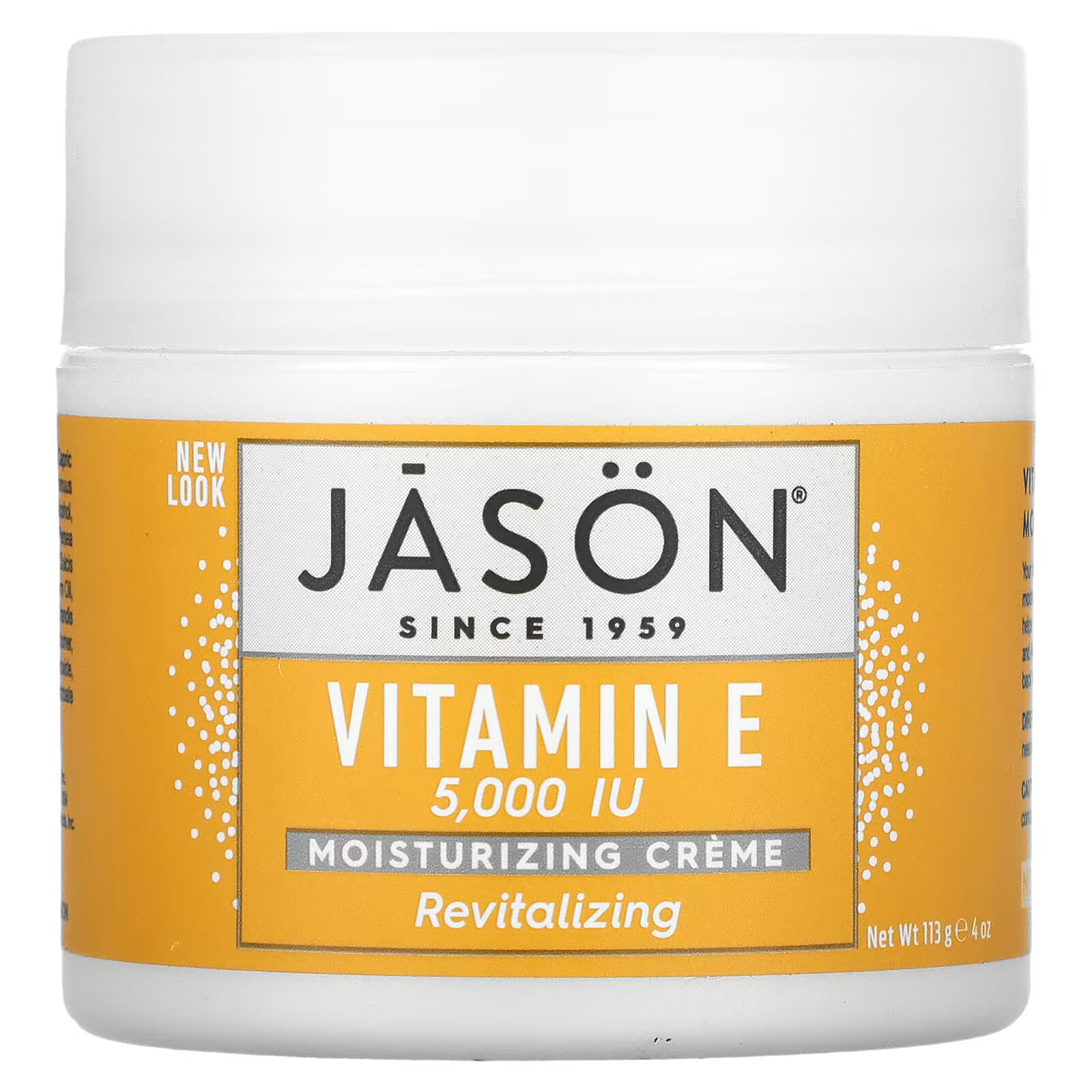 Jason Natural, омолаживающий увлажняющий крем с витамином E, 5000 МЕ, 113 г (4 унции) крем с витамином е jason natural products 25 000 ме 120 мл