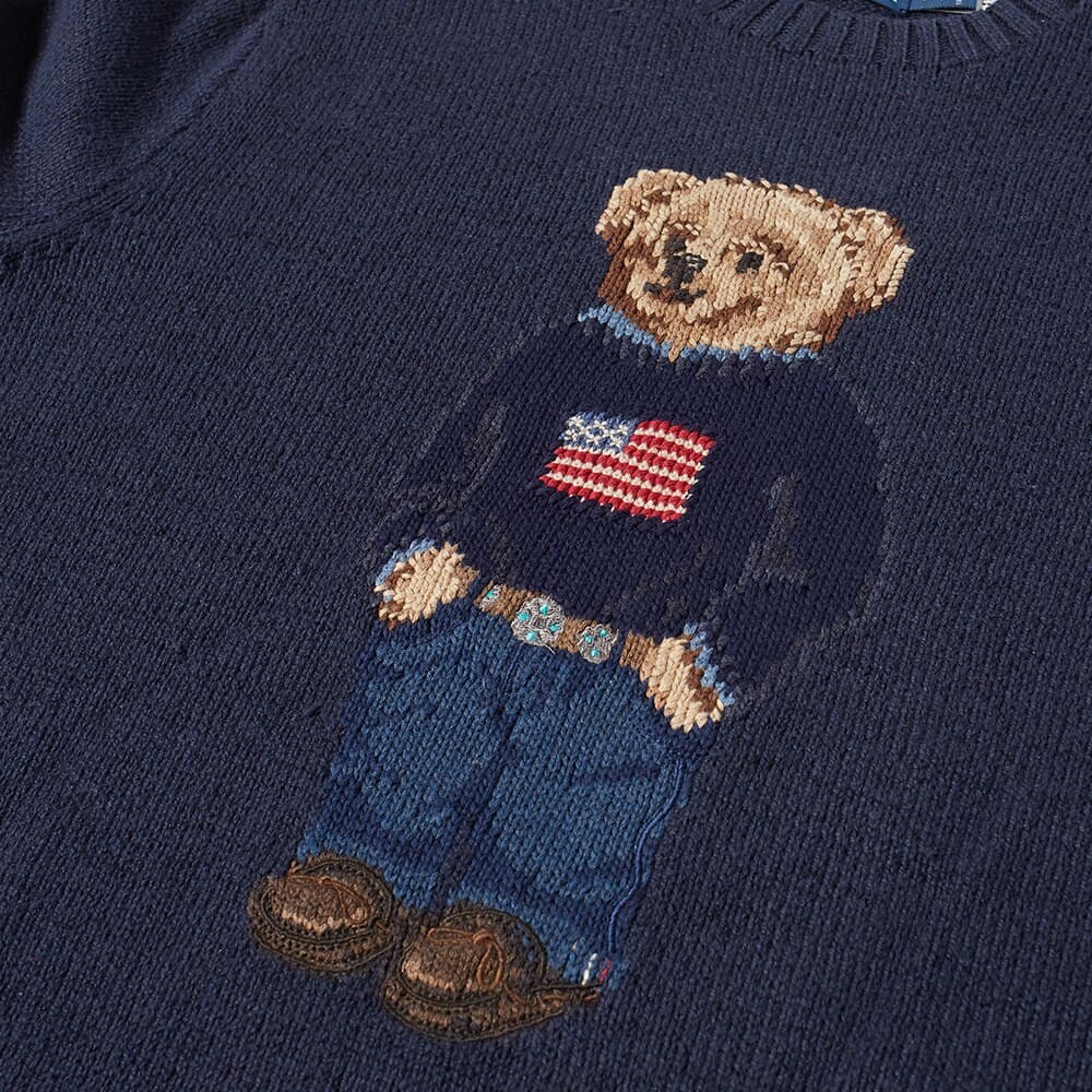 

Джемпер Polo Ralph Lauren Flag Bear Intarsia Crew Knit, Серый