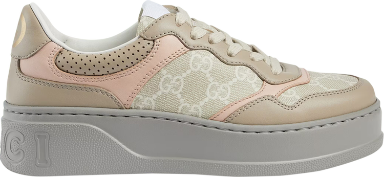 Кроссовки Gucci Wmns GG Sneaker Oatmeal Light Pink, кремовый - фото