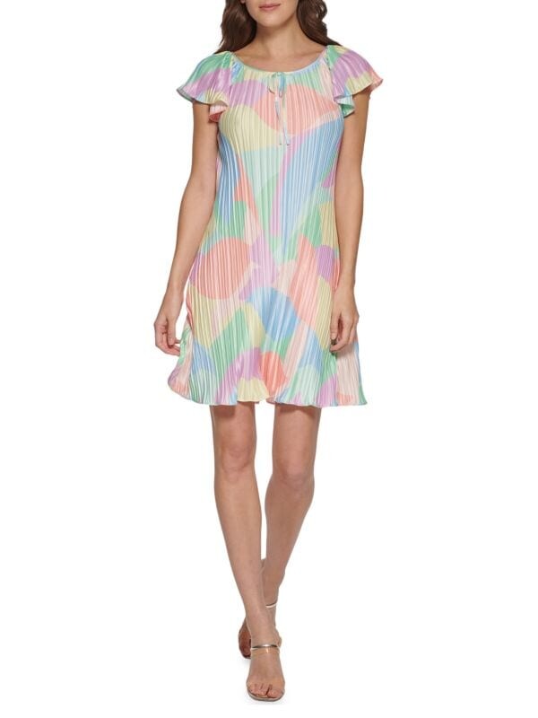 

Платье Dkny плиссированное а-силуэта, мультиколор