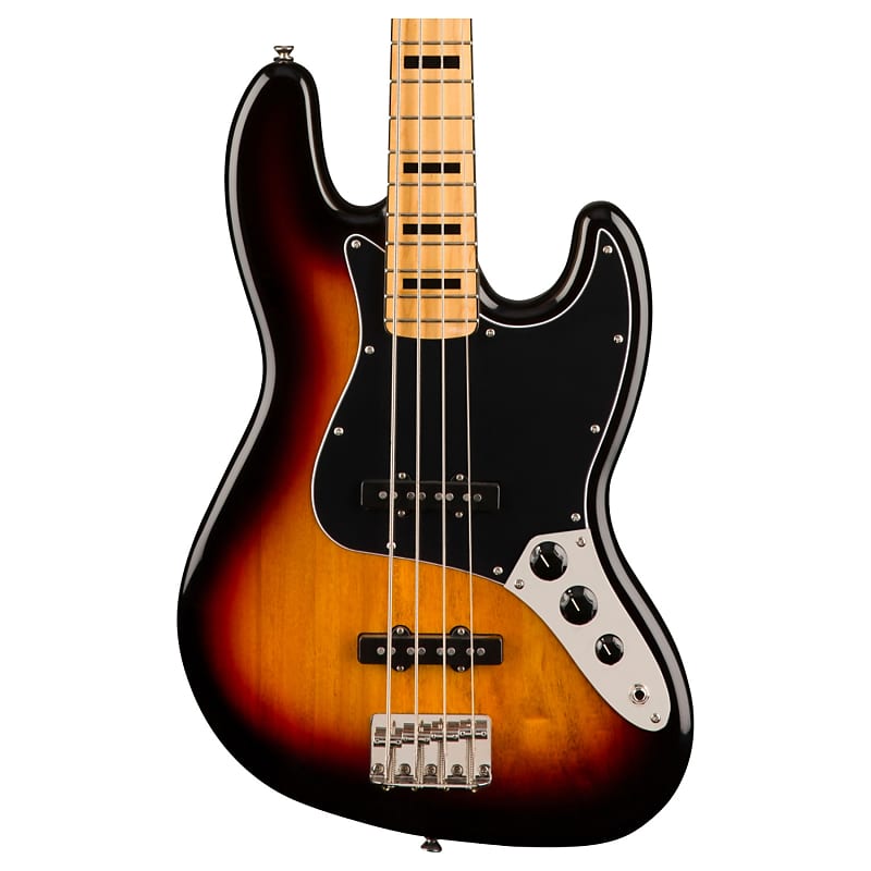 Squier Classic Vibe '70s Jazz Bass Guitar, кленовый гриф, 3 цвета Sunburst - фото