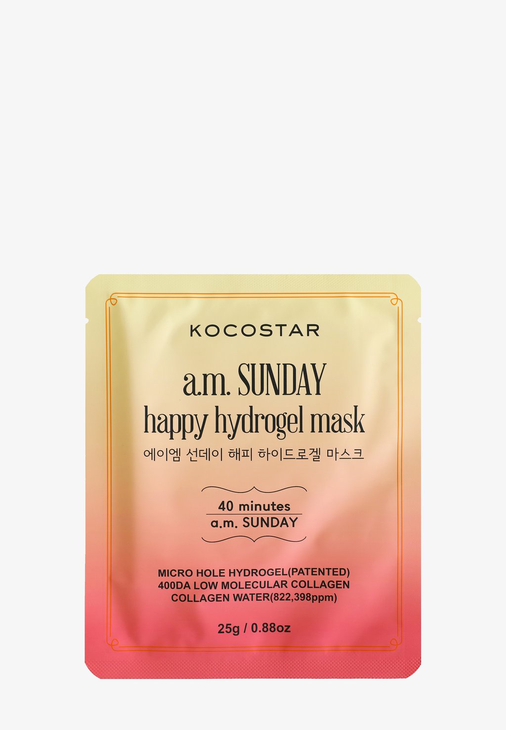 

КОКОСТАР А.М. SUNDAY HAPPY HYDROGEL MASK 5 шт Kocostar, Маска для лица, Оранжевый