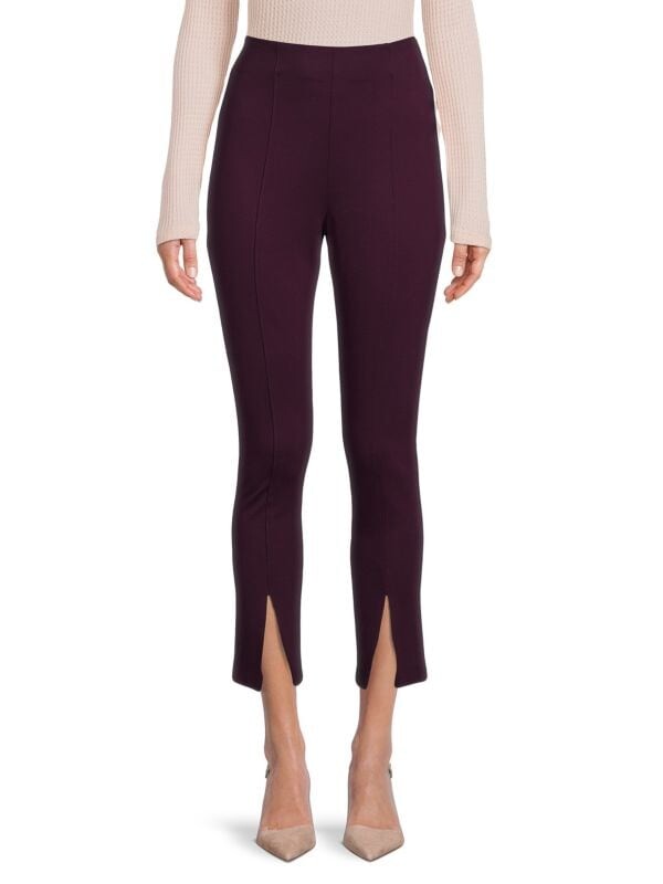 

Узкие укороченные брюки Calvin Klein с разрезом, aubergine