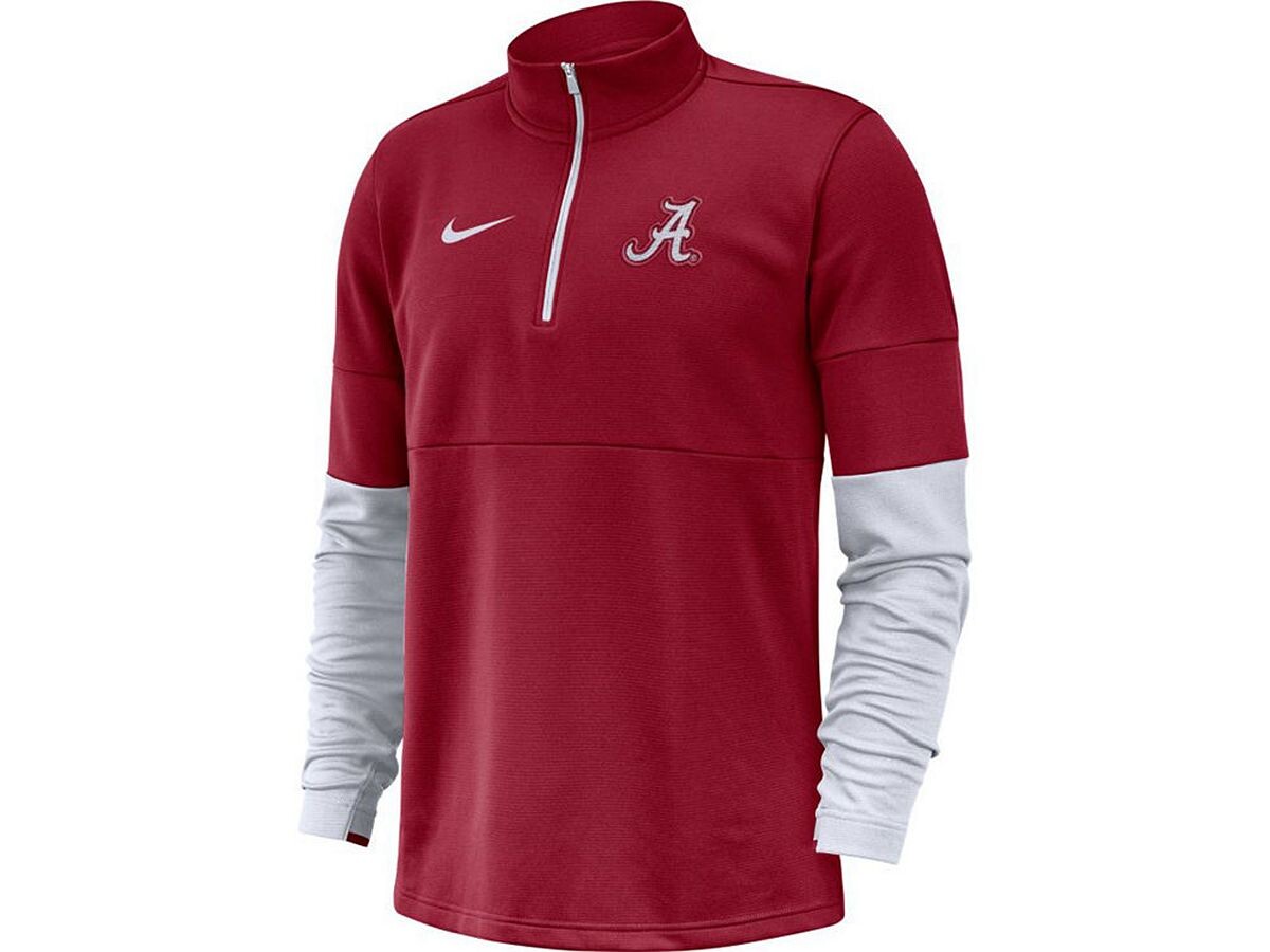 

Мужской пуловер therma с молнией до половины alabama crimson tide Nike, Красный