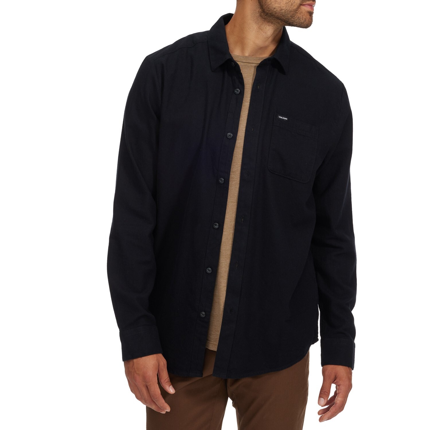 

Рубашка с длинным рукавом Volcom Caden Solid, черный