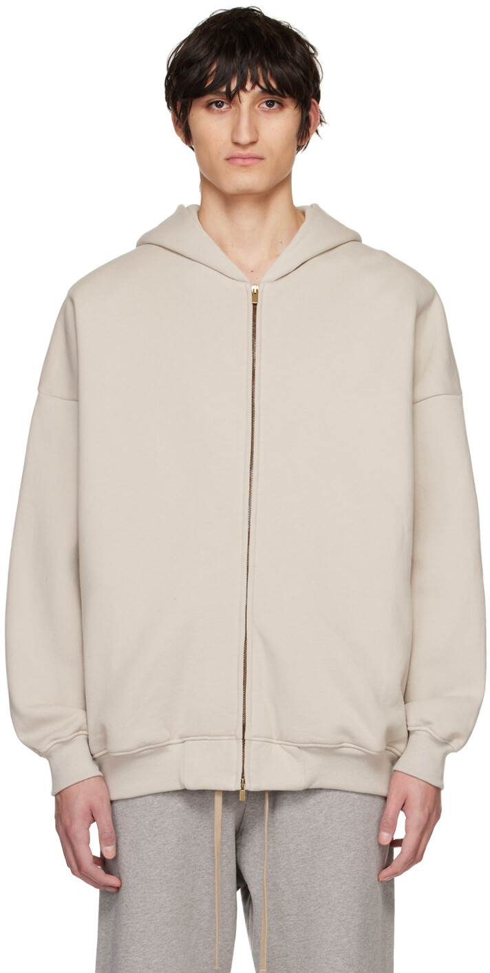 

Бежевый худи на молнии Fear of God