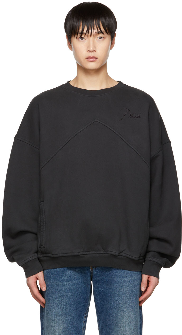 

Черный свитшот с вышивкой Rhude