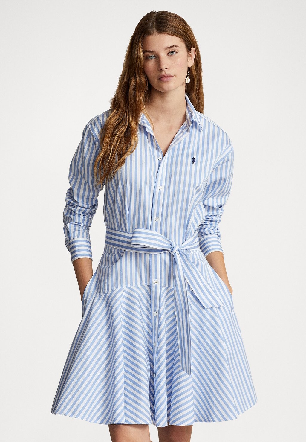 

Платье Camisero Polo Ralph Lauren LONG SLEEVE DAY DRESS, белый/голубой