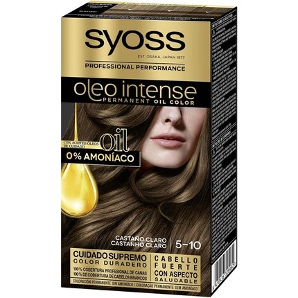 

Стойкая краска для волос Oleo Intense 5-10 Светло-коричневый, Syoss