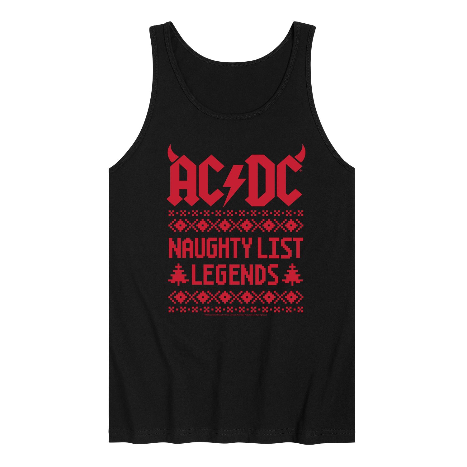 Мужская майка AC/DC Naughty List Legends Licensed Character