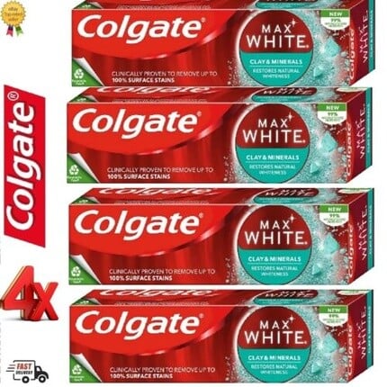 Зубная паста Colgate Max White Clay & Minerals отбеливает зубы 75 мл