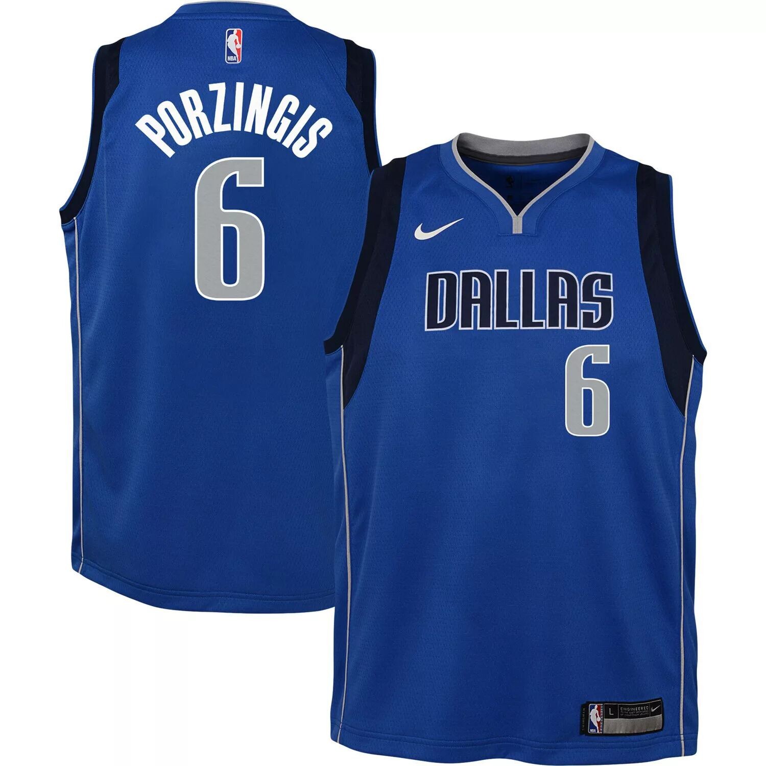 

Молодежная футболка Nike Kristaps Porzingis Blue Dallas Mavericks 2020/21 Swingman — Icon Edition Nike