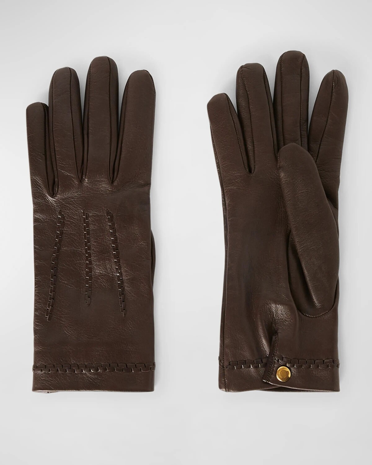 

Классические кожаные перчатки Marly Loro Piana, цвет Very Dark Brown