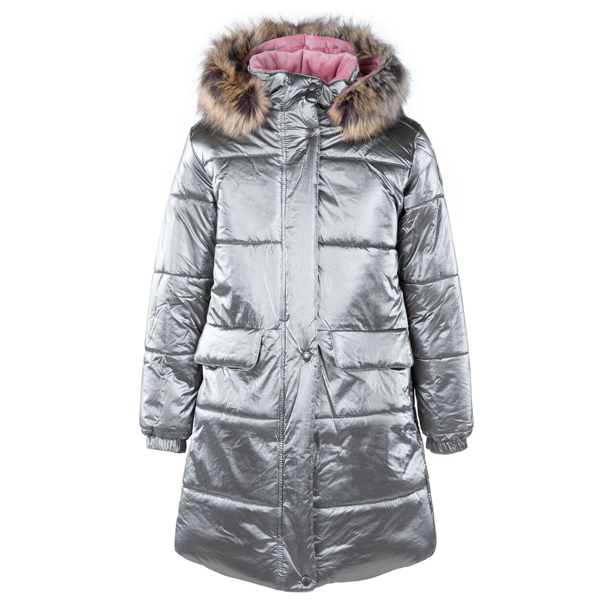 Пальто зимнее Lenne Lenna с капюшоном, серебристый пальто amisu зимнее 40 размер