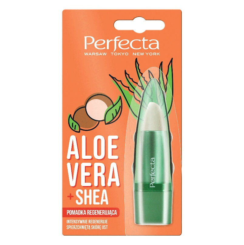 

Perfecta Губная помада регенерирующая Aloe Vera с алоэ вера и маслом ши 5г