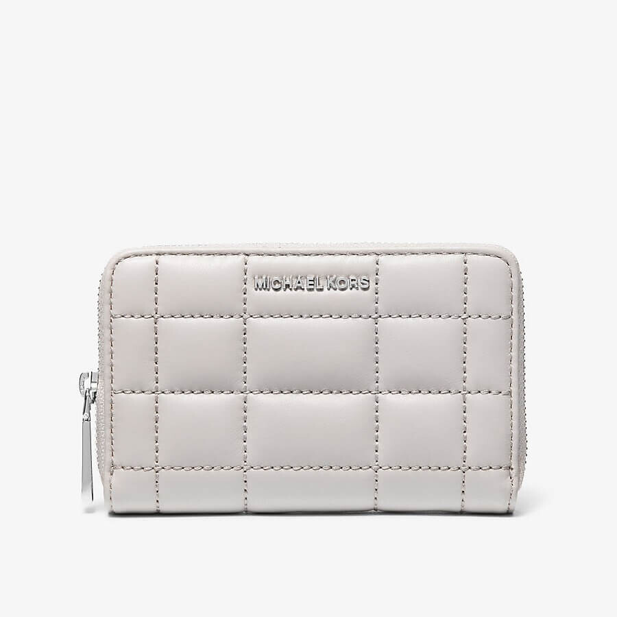 

Кошелек Michael Michael Kors Small Quilted Leather, серый
